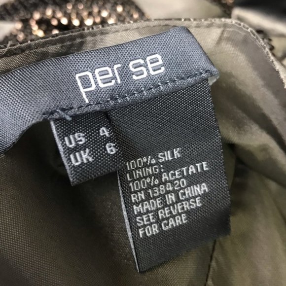 Womans per se Sage Silk Pleated skirt with Sequins - Picture 4 of 7